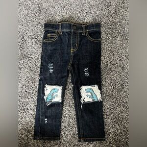 OshKosh B'gosh Dark Blue Jeans with Dinosaur Patches